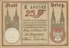 Банкнота 25 пфеннигов 1921 года, Нотгельд, Бриг (Brieg), UNC купить на monitex.com.ua - 1 Банкнота 25 пфеннигов 1921 года, Нотгельд, Бриг (Brieg), UNC