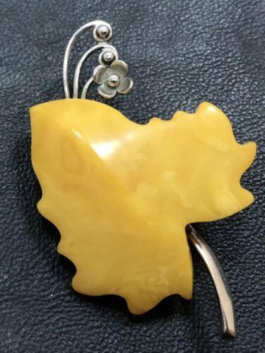 Брошка «Клиновий лист» з натурального Прибалтійського бурштину - 8,5 грам Брошка «Клиновий лист» з натурального Прибалтійського бурштину - 8,5 грам