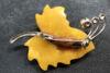 Брошка «Клиновий лист» з натурального Прибалтійського бурштину - 8,5 грам купити на monitex.com.ua - 3 Брошка «Клиновий лист» з натурального Прибалтійського бурштину - 8,5 грам