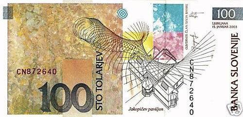 Банкнота 10 толарів 2003 року, Словенія, UNC Банкнота 10 толарів 2003 року, Словенія, UNC