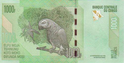 Банкнота 1000 франків 2005 року, Конго, UNC Банкнота 1000 франків 2005 року, Конго, UNC