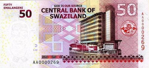 Банкнота 50 емалангені 2010 року, Свазіленд, UNC Банкнота 50 емалангені 2010 року, Свазіленд, UNC