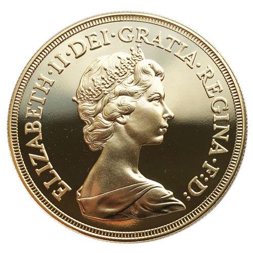 5 фунтів 1984 року. Великобританія, Золото. Proof 5 фунтів 1984 року. Великобританія, Золото. Proof