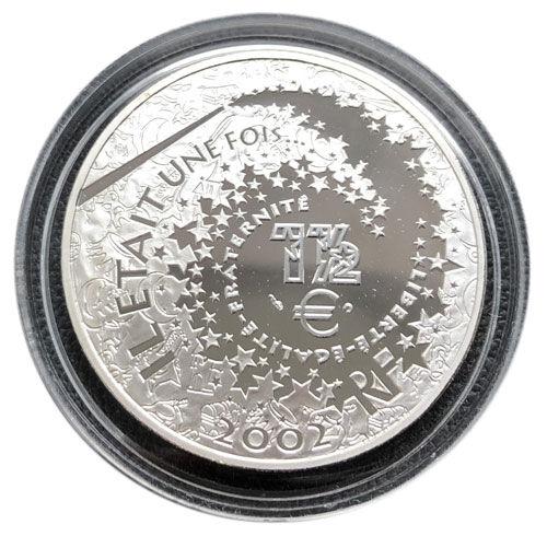 Срібна монета 1 1/2 Євро 2002 року. Попелюшка. Франція. 20 грам Срібна монета 1 1/2 Євро 2002 року. Попелюшка. Франція. 20 грам