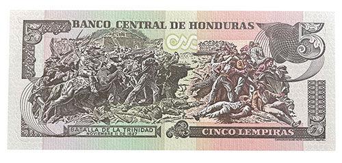 Банкнота 5 лемпір 2004-2014 років, Гондурас, UNC Банкнота 5 лемпір 2004-2014 років, Гондурас, UNC