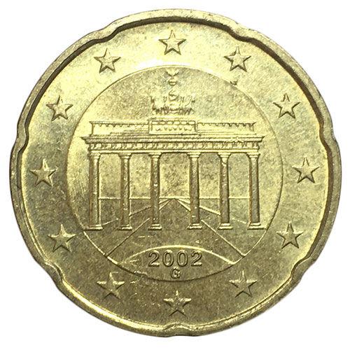 20 євроцентів 2001-2021 року, Німеччина, VF 20 євроцентів 2001-2021 року, Німеччина, VF
