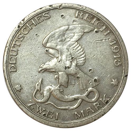 2 марки 1913 року, "А" 100-річчя битви народів, Пруссія VF, №2 2 марки 1913 року, "А" 100-річчя битви народів, Пруссія VF, №2