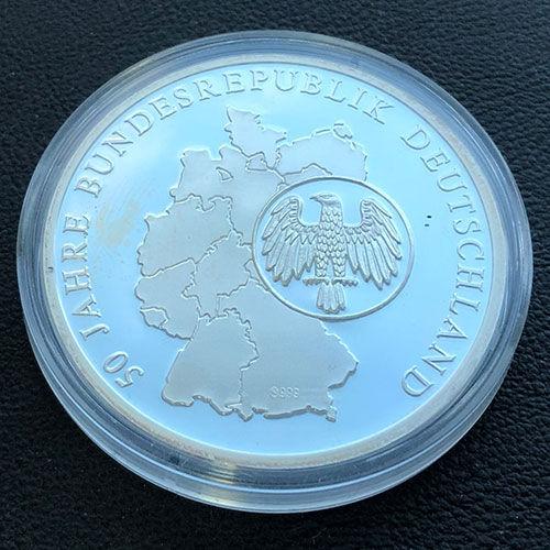 Настільна медаль 50-річчя ФРН. Чотиристороння угода в Берліні. Німеччина. Proof Настільна медаль 50-річчя ФРН. Чотиристороння угода в Берліні. Німеччина. Proof