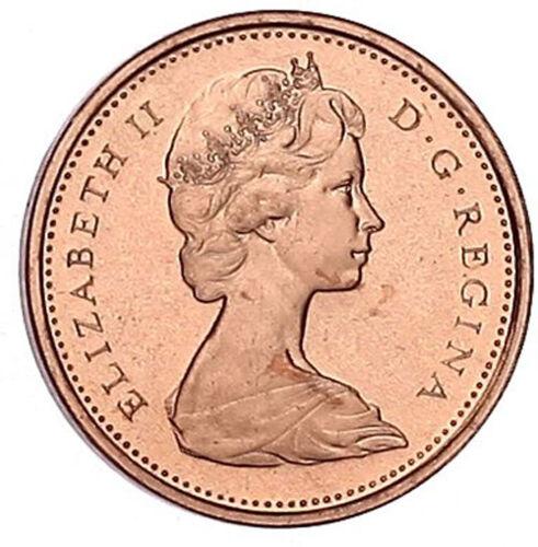 Обігова монета 1 цент 1965-1977 рік, Канада Обігова монета 1 цент 1965-1977 рік, Канада