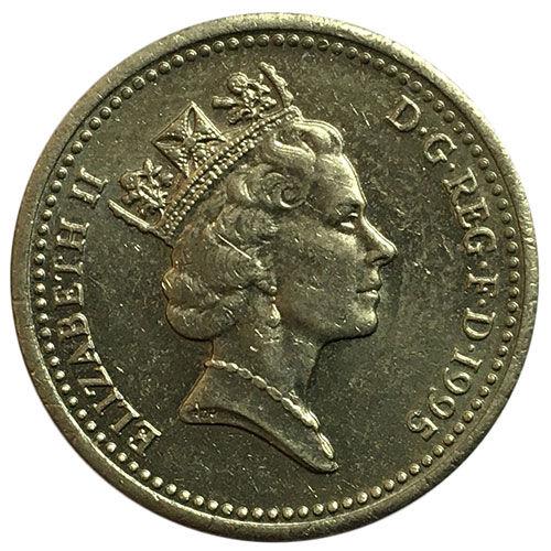 1 фунт 1995 року, Великобританія, VF 1 фунт 1995 року, Великобританія, VF