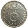 5 рейхсмарок 1939 года, «D», Гинденбург, Третий Рейх VF купить на monitex.com.ua - 1 5 рейхсмарок 1939 года, «D», Гинденбург, Третий Рейх VF