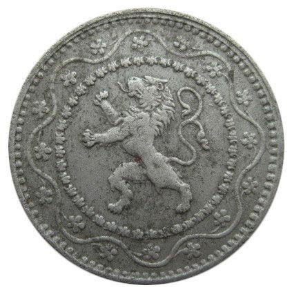 10 сантимів 1915-1917 року. Альберт I. Бельгія VF 10 сантимів 1915-1917 року. Альберт I. Бельгія VF