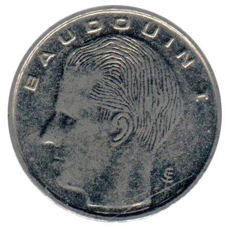 1 франк 1989-1993 року. BELGIQUE. Бодуен I. Бельгія VF 1 франк 1989-1993 року. BELGIQUE. Бодуен I. Бельгія VF