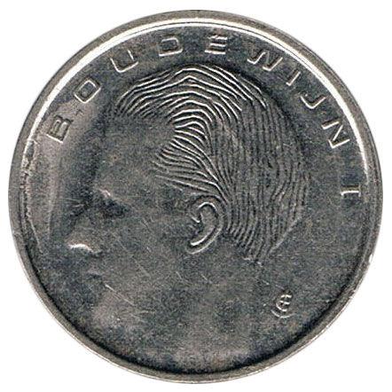 1 франк 1989-1993 року. BELGIE. Бодуен I. Бельгія VF 1 франк 1989-1993 року. BELGIE. Бодуен I. Бельгія VF