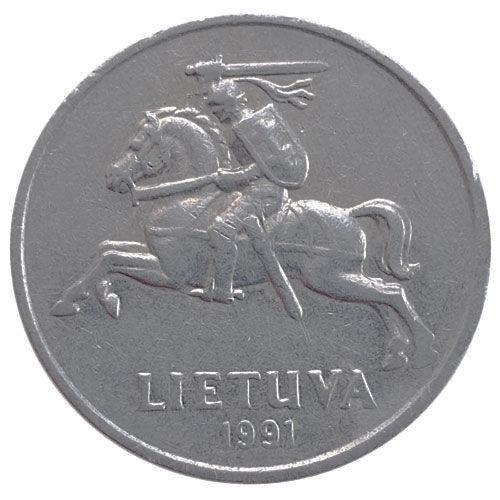 2 центи 1991 року, Литва, VF 2 центи 1991 року, Литва, VF