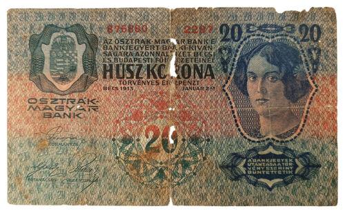 Банкнота 20 крон 1913 року, Австро-Угорщина, G Банкнота 20 крон 1913 року, Австро-Угорщина, G