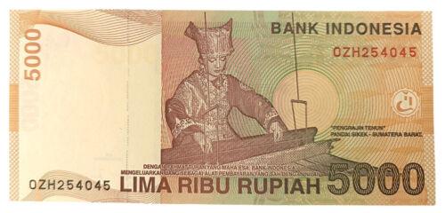Банкнота 5000 рупій 2001 року, Індонезія, UNC Банкнота 5000 рупій 2001 року, Індонезія, UNC
