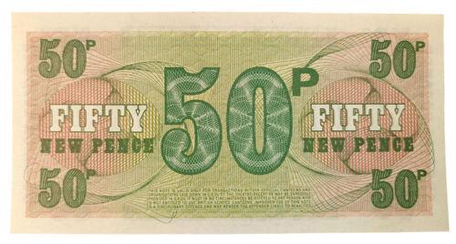 Банкнота 50 пенсів 1972 року Великобританія (Британська армія), UNC Банкнота 50 пенсів 1972 року Великобританія (Британська армія), UNC