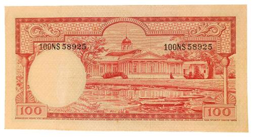 Банкнота 100 рупій 1957 року, Індонезія, XF Банкнота 100 рупій 1957 року, Індонезія, XF