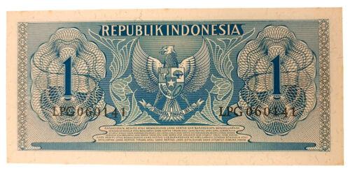 Банкнота 1 рупія 1956 року, Індонезія, XF Банкнота 1 рупія 1956 року, Індонезія, XF