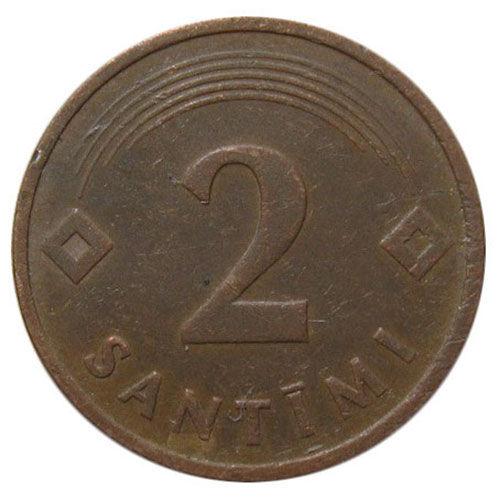 2 сантима 1992-2009 року, Латвія, VF