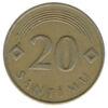 20 сантимів 1992-2009 року, Латвія, VF купити на monitex.com.ua - 0 20 сантимів 1992-2009 року, Латвія, VF