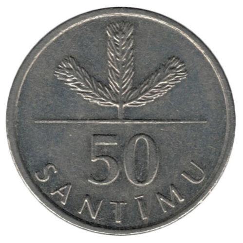 50 сантимів 1992-2009 року, Латвія, VF