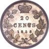 Срібна обігова монета 20 центів 1858 рік, Канада купити на monitex.com.ua - 0 Срібна обігова монета 20 центів 1858 рік, Канада