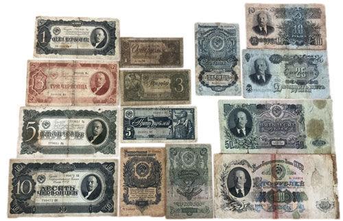 Набір банкнот СРСР від 1937 по 1947 рік F