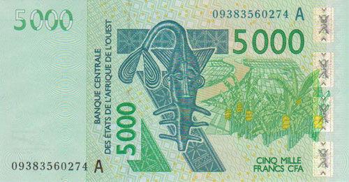 Банкнота 5000 доларів 2009 року, Західна Африка, UNC