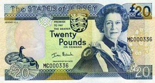 Банкнота 20 фунтів 2000 року, Джерсі, UNC