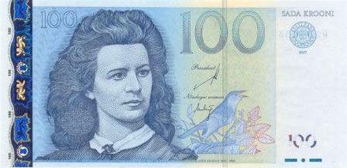 Банкнота 100 крон 2007 року, Естонія, UNC