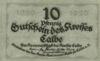 Банкнота 10 пфеннигов 1920 года, Нотгельд, Кальбе (Calbe), UNC купить на monitex.com.ua - 0 Банкнота 10 пфеннигов 1920 года, Нотгельд, Кальбе (Calbe), UNC