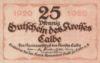 Банкнота 25 пфеннигов 1920 года, Нотгельд, Кальбе (Calbe), UNC купить на monitex.com.ua - 0 Банкнота 25 пфеннигов 1920 года, Нотгельд, Кальбе (Calbe), UNC