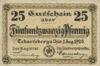Банкнота 25 пфенігів 1920 року, Нотгельд, Еккартсберга (Eckartsberga), UNC купити на monitex.com.ua - 0 Банкнота 25 пфенігів 1920 року, Нотгельд, Еккартсберга (Eckartsberga), UNC