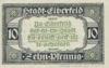 Банкнота 10 пфеннигов 1920 года, Нотгельд, Эльберфельд (Elberfeld), UNC купить на monitex.com.ua - 0 Банкнота 10 пфеннигов 1920 года, Нотгельд, Эльберфельд (Elberfeld), UNC