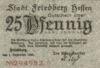 Банкнота 25 пфенігів 1920 року, Нотгельд, Фрідберг (Friedberg), UNC купити на monitex.com.ua - 0 Банкнота 25 пфенігів 1920 року, Нотгельд, Фрідберг (Friedberg), UNC