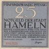 Банкнота 25 пфенігів 1921 року, Нотгельд, Хамельн (Hameln), UNC купити на monitex.com.ua - 0 Банкнота 25 пфенігів 1921 року, Нотгельд, Хамельн (Hameln), UNC
