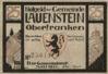 Банкнота 25 пфеннигов 1921 года, Нотгельд, Лауэнштайн (Lauenstein), UNC купить на monitex.com.ua - 0 Банкнота 25 пфеннигов 1921 года, Нотгельд, Лауэнштайн (Lauenstein), UNC