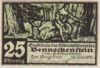 Банкнота 25 пфеннигов 1921 года, Нотгельд, Беннекенштайн (Benneckenstein), UNC купить на monitex.com.ua - 0 Банкнота 25 пфеннигов 1921 года, Нотгельд, Беннекенштайн (Benneckenstein), UNC