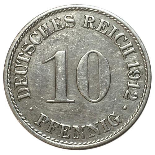 10 пфенігів 1890-1916 років, Німецька імперія, VF