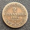 2 пфеніга (PFENNIG) 1864 року B, Саксонія, XF купити на monitex.com.ua - 0 2 пфеніга (PFENNIG) 1864 року B, Саксонія, XF