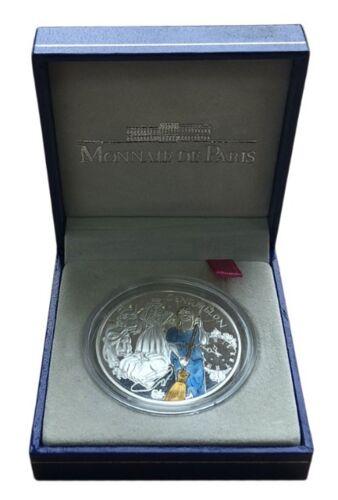 Срібна монета 1 1/2 Євро 2002 року. Попелюшка. Франція. 20 грам