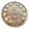 10 пенні 1889 року для Фінляндії, Олександр III, F купити на monitex.com.ua - 0 10 пенні 1889 року для Фінляндії, Олександр III, F
