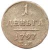 1 деньга 1797 года, ЕМ, Павел І, VF купить на monitex.com.ua - 0 1 деньга 1797 года, ЕМ, Павел І, VF
