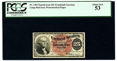 Банкнота 25 центів 1863 року, США