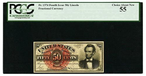 Банкнота 50 центів 1863 року, США