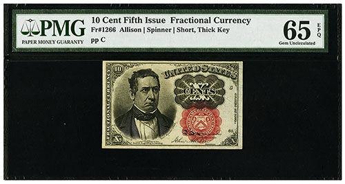 Банкнота 10 центів 1874 року, США