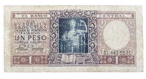 Банкнота 1 песо 1947 року, Аргентина, F
