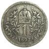 1 крона 1893 год, Франц Иосиф I, Австро-Венгрия VF, №2 купить на monitex.com.ua - 0 1 крона 1893 год, Франц Иосиф I, Австро-Венгрия VF, №2